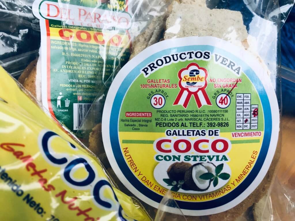 Besuch aus Peru - Kokosnuss Produkte Galletas con Stevia